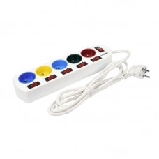 72460 LUND Prelungitor cu 5 prize, comutator indiv..